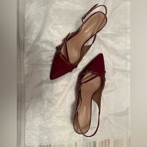 Vince Camuto Burgundy Slingback Heels